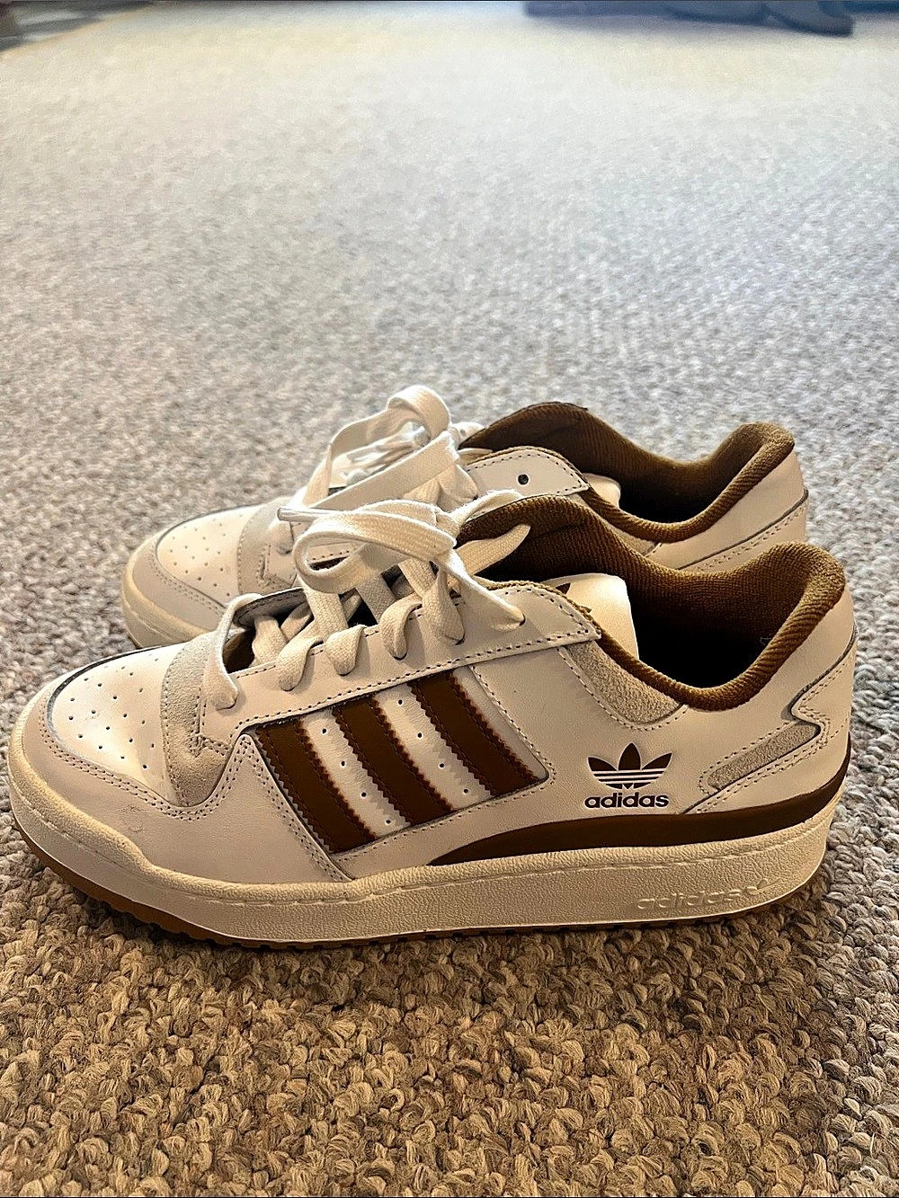 adidas Forum Bold Stripes Shoes Women's Sneakers White & Brown